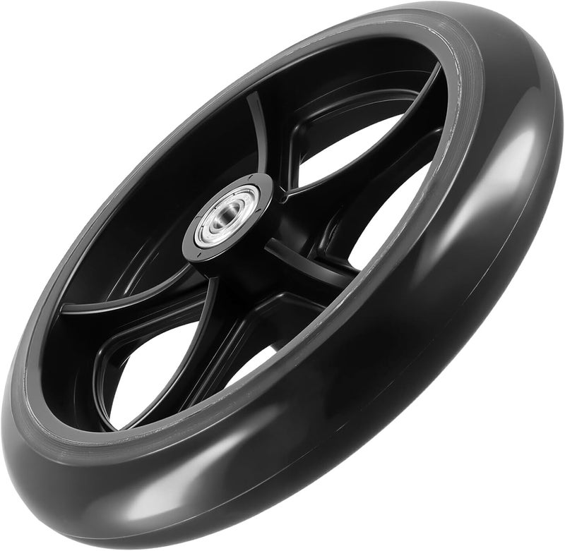 GINLANK 2 Sets 7.5 Inch Anti-Slip Wheelchair Front Wheels Replacement, Universal Rubber Casters for Wheelchair - Image 5